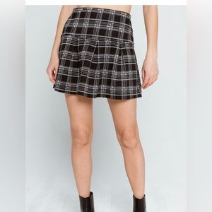 Plaid Pleated Skirt, size Small